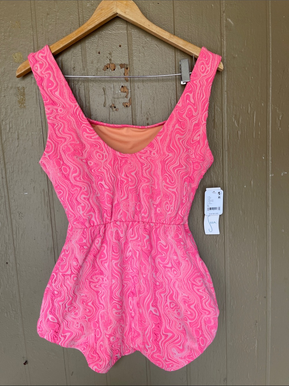 Free People Movement X Seea One -Piece Bathing Suit in Pink Glow Size XL - Picture 3 of 10